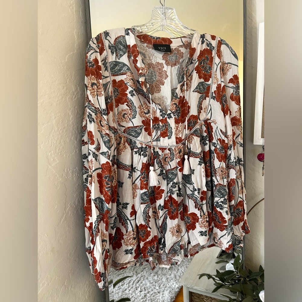 Vici Collection Peasant Top